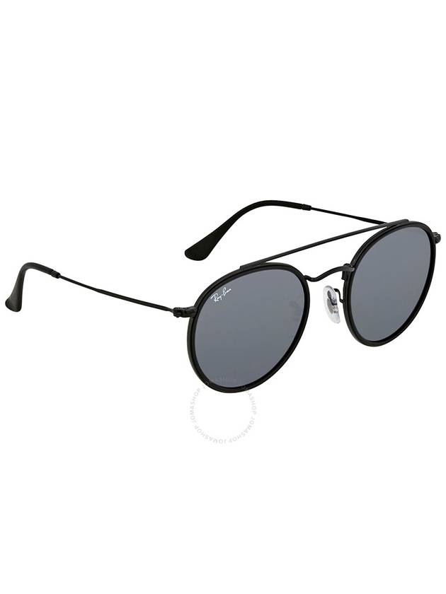 Eyewear Round Double Bridge Sunglasses Black - RAY-BAN - BALAAN 4