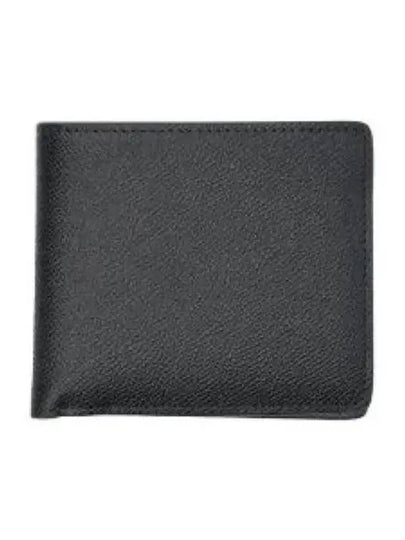 Stitched Bifold Leather Half Wallet Black - MAISON MARGIELA - BALAAN 2