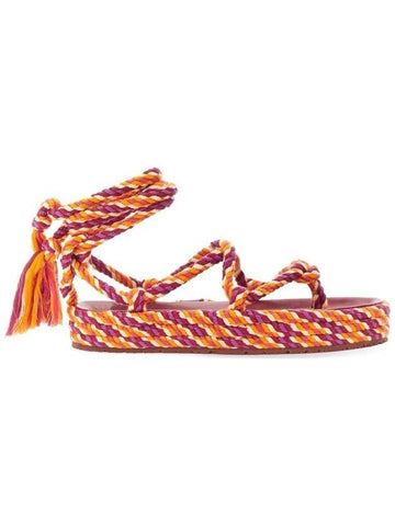 Women's Erol Rope Anklet Sandals Orange - ISABEL MARANT - BALAAN 1