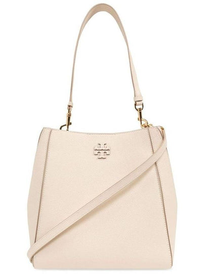 Logo Leather Bucket Bag Beige - TORY BURCH - BALAAN 2