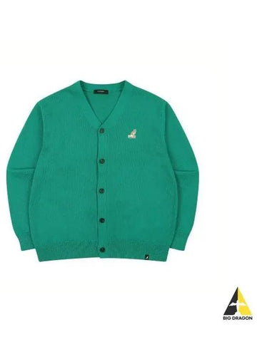 Logo Patch Cardigan 1879 Green - KANGOL - BALAAN 1