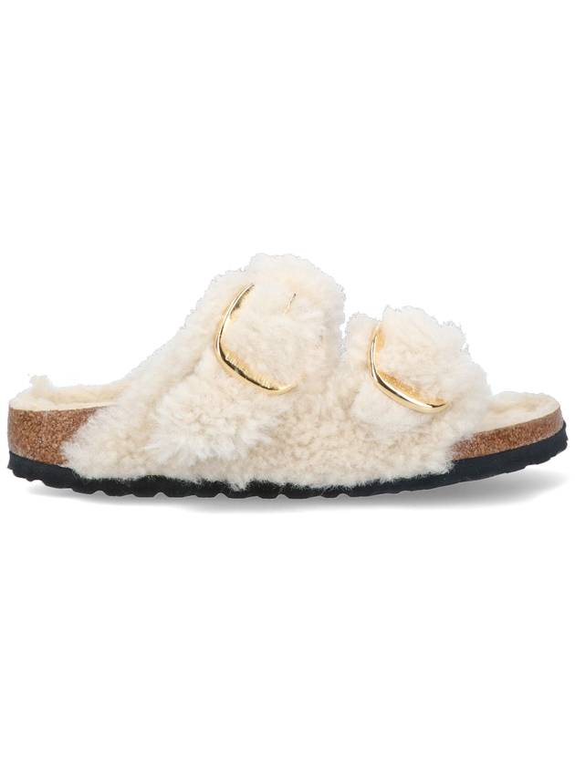 Arizona Big Buckle Shearling Slippers Teddy Eggshell - BIRKENSTOCK - BALAAN 2