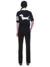 Cotton 4-Bar Hector Polo T- Shirt Navy - THOM BROWNE - BALAAN 6