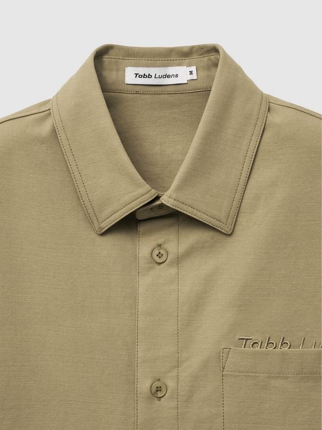 Utility Short Sleeve Shirt Beige - TABB LUDENS - BALAAN 3