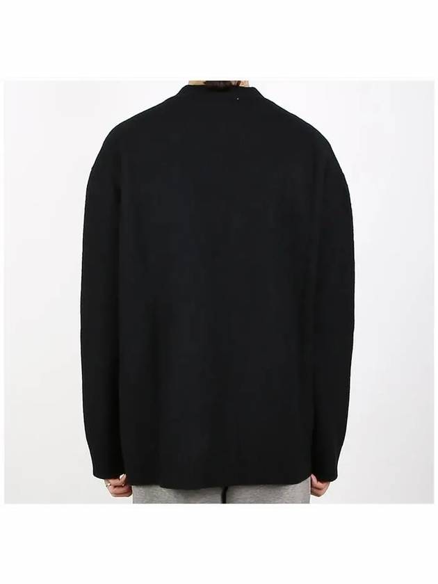 V-neck Button Wool Cardigan Black - JIL SANDER - BALAAN 5