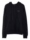 Men's Diag Outline Slim Hoodie Black - OFF WHITE - BALAAN.