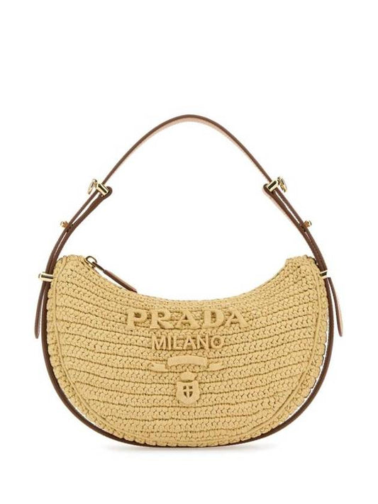 Arque Crochet Shoulder Bag Beige - PRADA - BALAAN 1