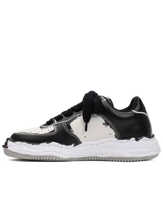 23FW Wayne OG sole printed leather low-top sneakers A11FW725 BLK WHT - MIHARA YASUHIRO - BALAAN 2