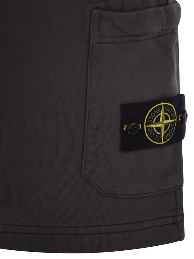 Cargo bermuda shorts with pockets and drawstring waistband - STONE ISLAND - BALAAN 4