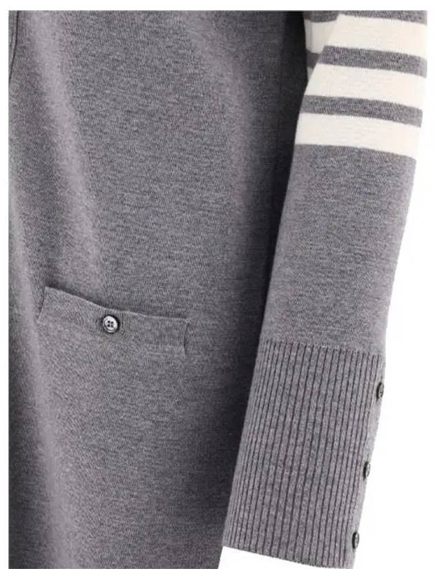 Milano Fine Merino Cardigan Light Grey - THOM BROWNE - BALAAN 6