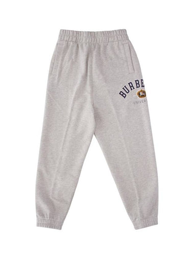 Kids Logo Jogger Training Pants Grey - BURBERRY - BALAAN 1