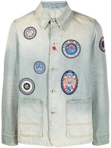 Patch Denim Jacket FD6 5DV107 6A8 DS - KENZO - BALAAN 1