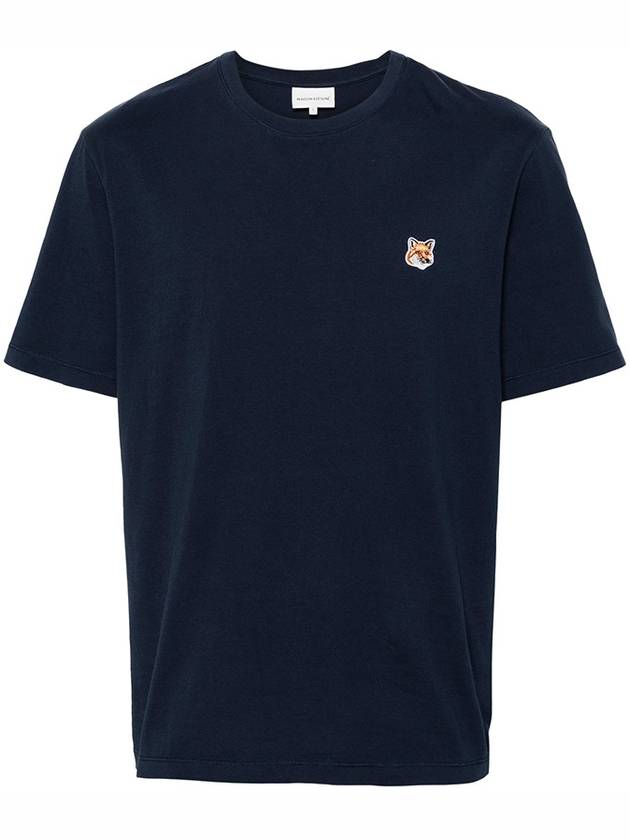 Fox Head Patch Classic Short Sleeve T-Shirt Ink Blue - MAISON KITSUNE - BALAAN 5