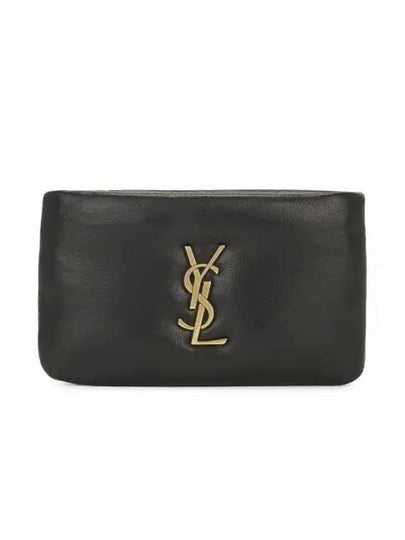 Calypso Zipped Card Wallet Black - SAINT LAURENT - BALAAN 2