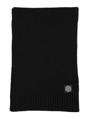 Kids Logo Scarf Black - STONE ISLAND - BALAAN 1