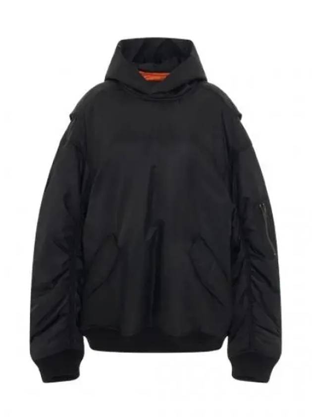 Sporty B Over Bomber Hoodie Black - BALENCIAGA - BALAAN 2