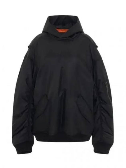 Sporty B Over Bomber Hoodie Black - BALENCIAGA - BALAAN 2