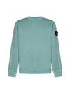 Logo Patch Crew Neck Sweatshirt Light Green - STONE ISLAND - BALAAN 1