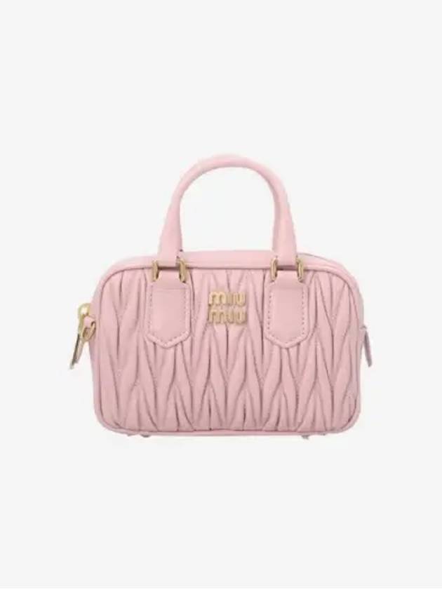 Matelasse Nappa Leather Top Handle Mini Bag Alabaster Pink - MIU MIU - BALAAN 2