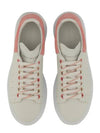 Oversized Leather Low Top Sneakers White Pink - ALEXANDER MCQUEEN - BALAAN 7