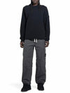 Wappen Patch Crew Neck Cotton Sweatshirt Black - STONE ISLAND - BALAAN 5