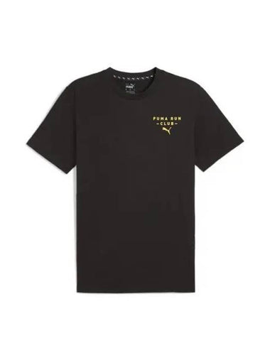 Men's Run Club Short Sleeve T-Shirt Black - PUMA - BALAAN 1