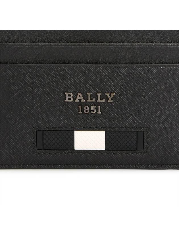 Metal Logo Card Wallet Black - BALLY - BALAAN 6