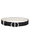 30 Montaigne Reversible Belt White Black - DIOR - BALAAN 1