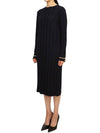 Leccio Virgin Wool Midi Dress Black - MAX MARA - BALAAN 3