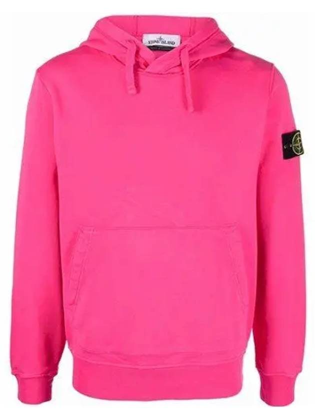 Waffen Patch Cotton Fleece Hoodie Cyclamen - STONE ISLAND - BALAAN 2