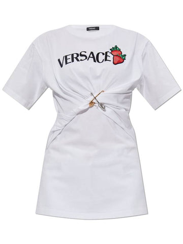 Versace T-shirt With Applications, Women's, White - VERSACE - BALAAN 1