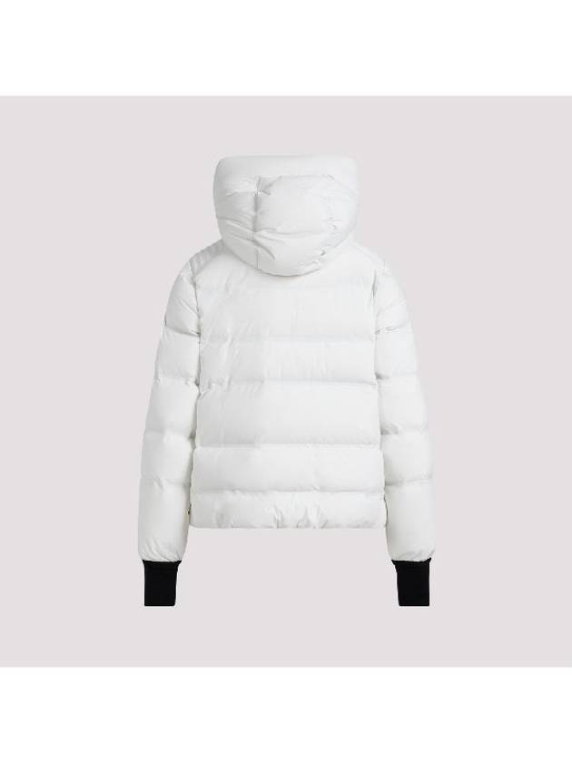 Grenoble Swiss Logo Print Short Down Padded Jacket White - MONCLER - BALAAN 3