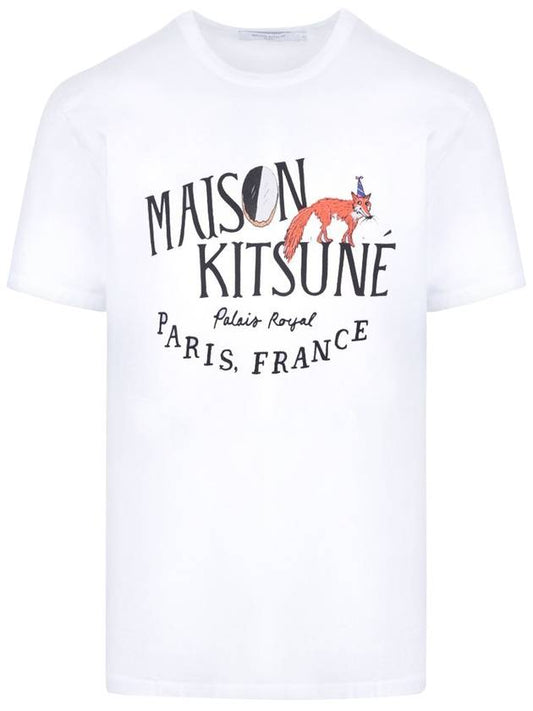 Olli Palais Royal Fox Printing Classic Short Sleeve T-Shirt White - MAISON KITSUNE - BALAAN.