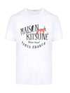 Oly Palais Royal Fox Printing Classic Cotton Short Sleeve T-Shirt White - MAISON KITSUNE - BALAAN 1