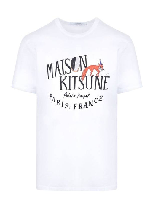 Oly Palais Royal Fox Printing Classic Cotton Short Sleeve T-Shirt White - MAISON KITSUNE - BALAAN 1