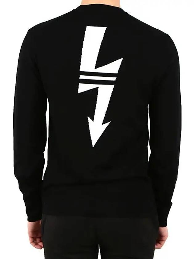 Lightning embroidery knit black man PBMA886 - NEIL BARRETT - BALAAN 5