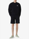 Cross Small Logo Sweatshirt Black - KENZO - BALAAN 4