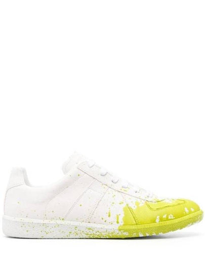 Replica Painting Low Top Sneakers White Yellow - MAISON MARGIELA - BALAAN 2