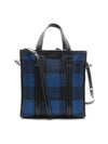 Bazar Check Tote Bag Blue - BALENCIAGA - BALAAN 1