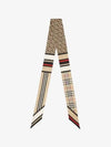 Montage Print Silk Skinny Scarf Archive Beige - BURBERRY - BALAAN 2