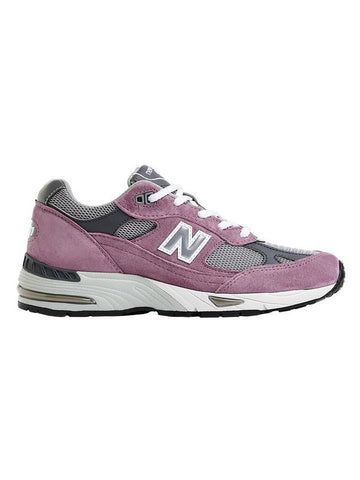 991 Made in UK Low Top Sneakers Pink Gray - NEW BALANCE - BALAAN 1