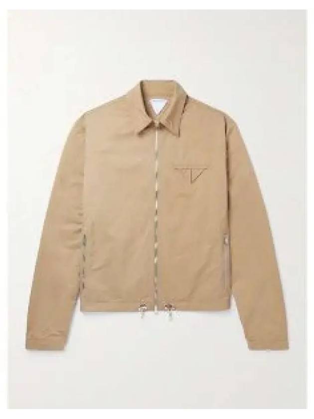 Triangle Pocket Nylon Zip Up Jacket Beige - BOTTEGA VENETA - BALAAN 2