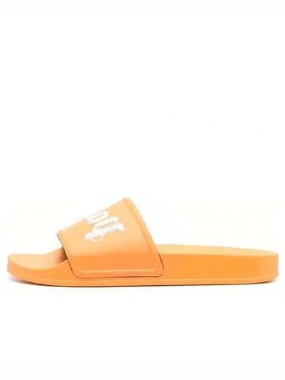 Logo Print Slippers Orange - PALM ANGELS - BALAAN 2