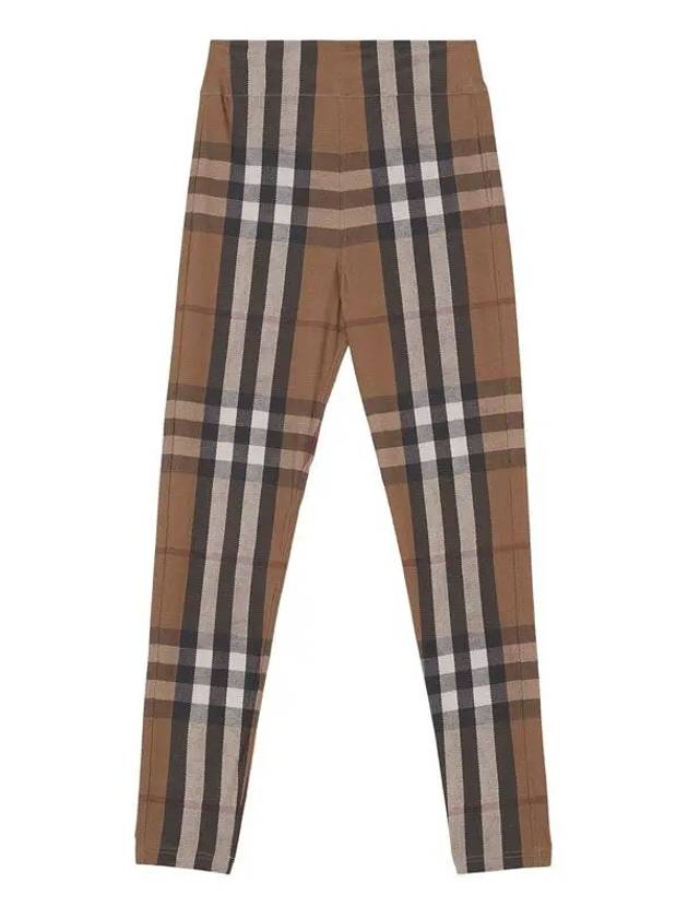 Stretch Check Pattern Leggings Brown - BURBERRY - BALAAN 2