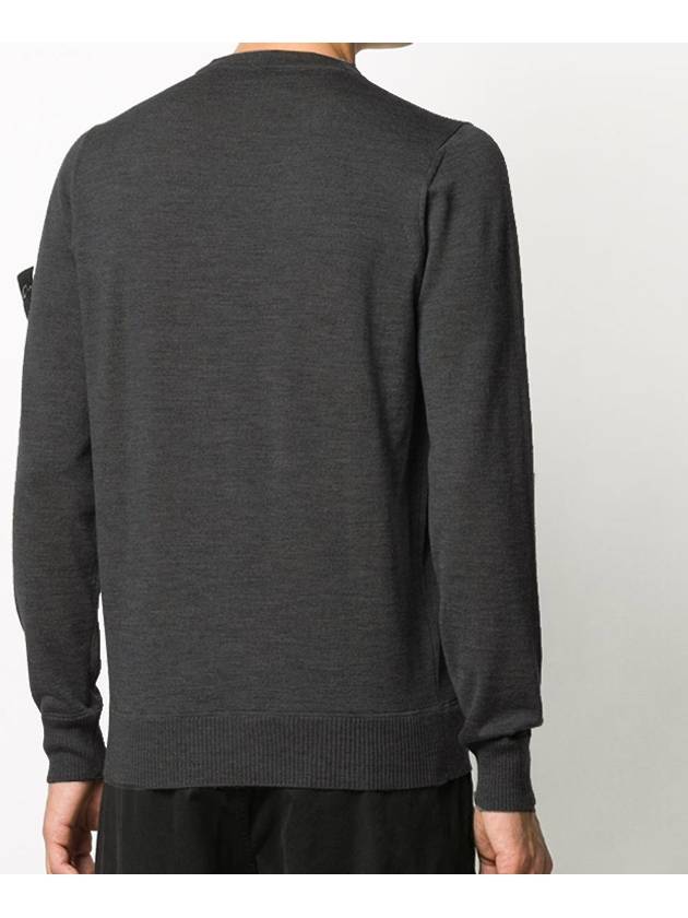 Light Wool Crewneck Knit Top Dark Grey - STONE ISLAND - BALAAN 5