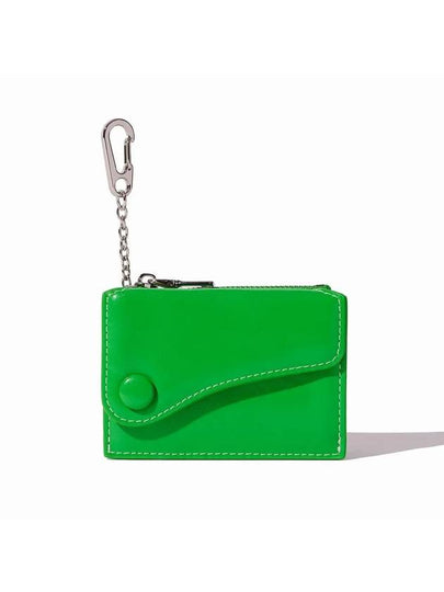 Dot saddle key ring coin zipper business card holder card holder green - LE MASQUE - BALAAN 2