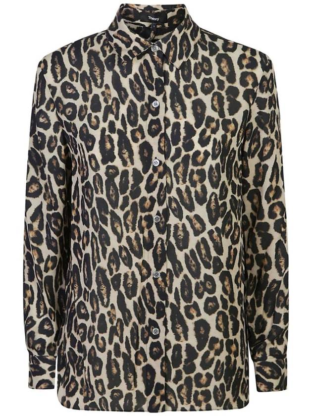 Theory Straight Shirt Leopard Print - THEORY - BALAAN 1