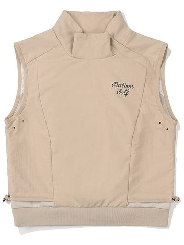 Utility Performance Woven Vest BEIGE WOMAN - MALBON GOLF - BALAAN 1