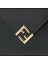 FF Gold Logo Large Pouch Bag Black - FENDI - BALAAN 7