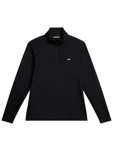 Men s Rook Quarter Zip up Golf Midlayer Black GMJS10943 9999 - J.LINDEBERG - BALAAN 1